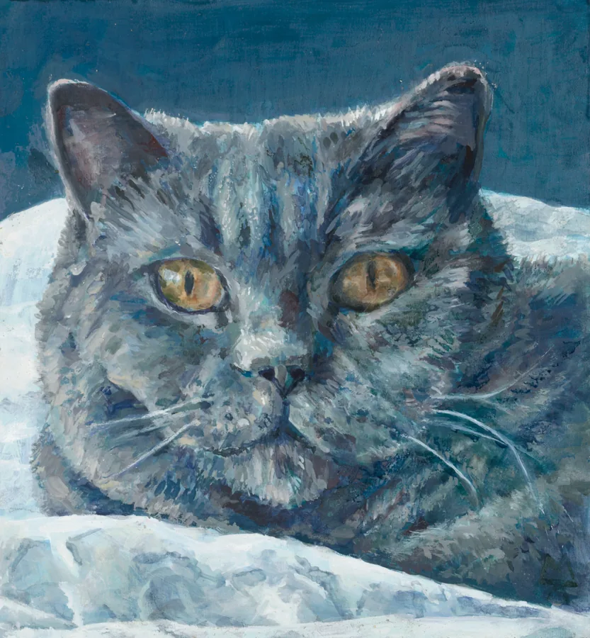 Pip — olieverf op paneel, 18×20 cm